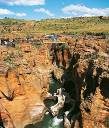 Bourke's Luck Potholes is een prachtig natuurfenomeen die langs de Panoramaroute ligt